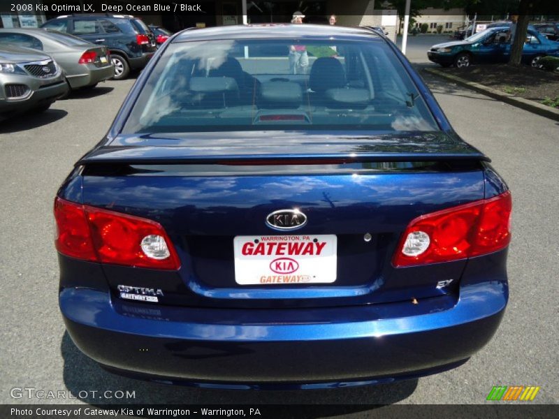 Deep Ocean Blue / Black 2008 Kia Optima LX