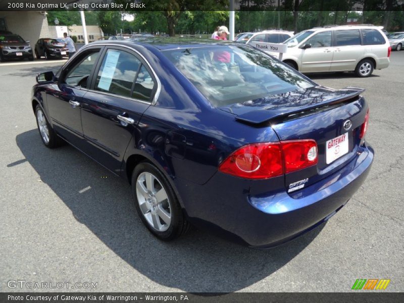 Deep Ocean Blue / Black 2008 Kia Optima LX