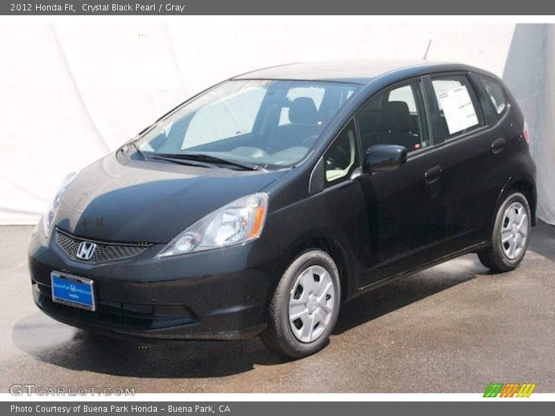 Crystal Black Pearl / Gray 2012 Honda Fit