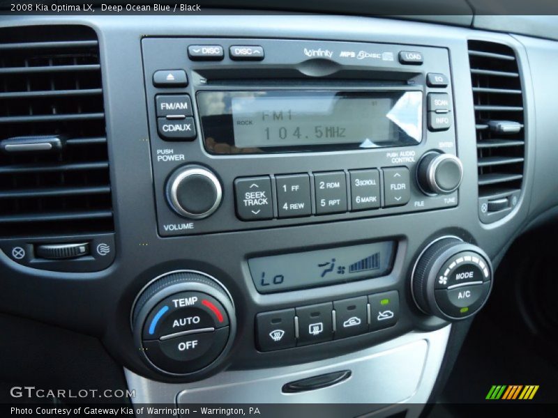 Deep Ocean Blue / Black 2008 Kia Optima LX