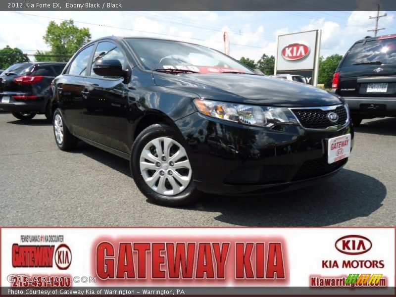 Ebony Black / Black 2012 Kia Forte EX