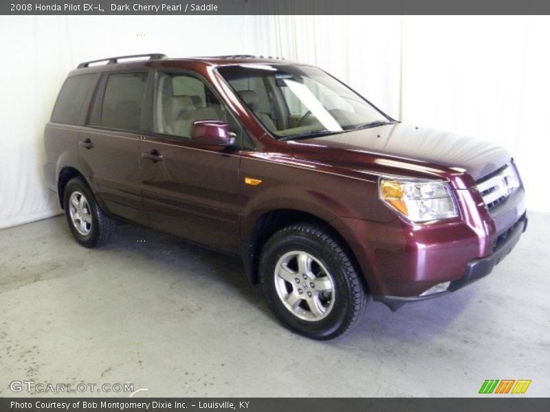 Dark Cherry Pearl / Saddle 2008 Honda Pilot EX-L