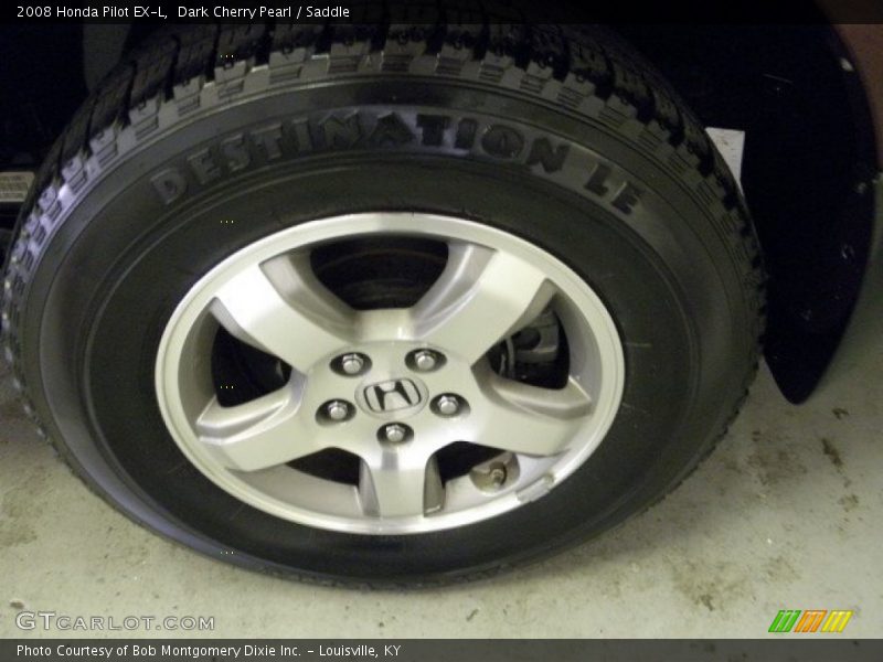 Dark Cherry Pearl / Saddle 2008 Honda Pilot EX-L