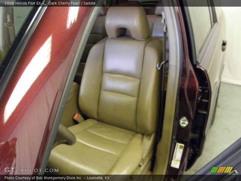 Dark Cherry Pearl / Saddle 2008 Honda Pilot EX-L
