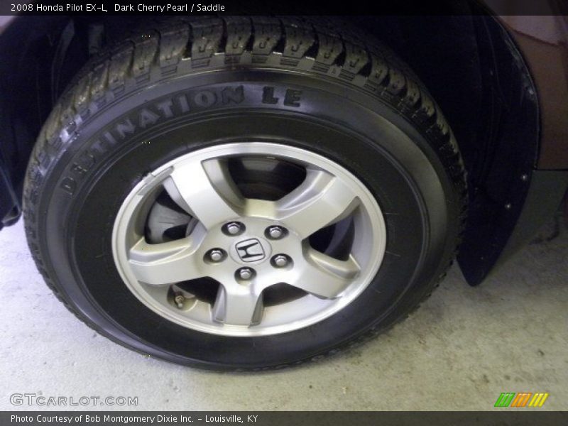 Dark Cherry Pearl / Saddle 2008 Honda Pilot EX-L