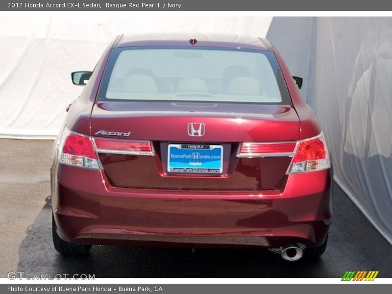 Basque Red Pearl II / Ivory 2012 Honda Accord EX-L Sedan