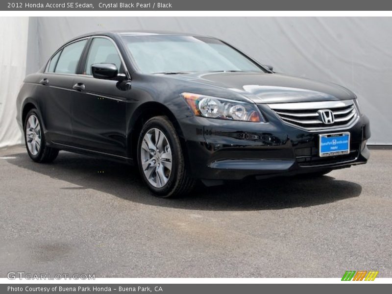 Crystal Black Pearl / Black 2012 Honda Accord SE Sedan