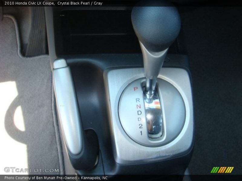 Crystal Black Pearl / Gray 2010 Honda Civic LX Coupe