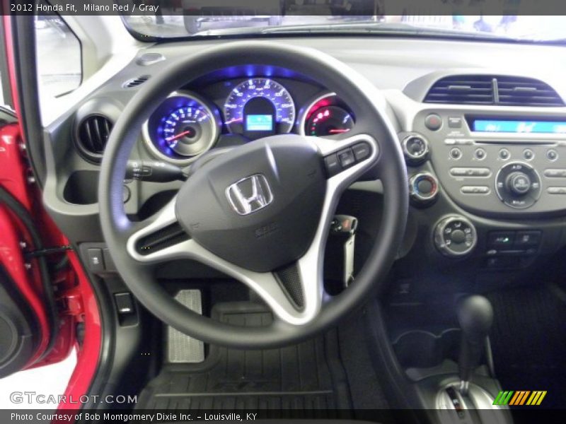 Milano Red / Gray 2012 Honda Fit