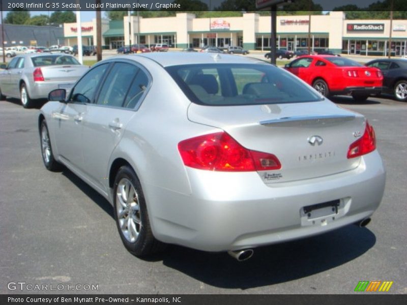 Liquid Platinum Silver / Graphite 2008 Infiniti G 35 Sedan