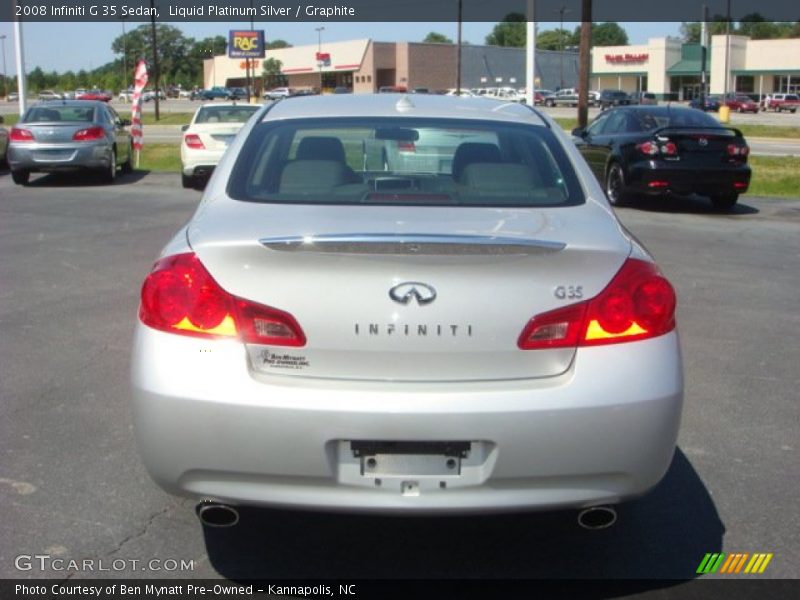 Liquid Platinum Silver / Graphite 2008 Infiniti G 35 Sedan