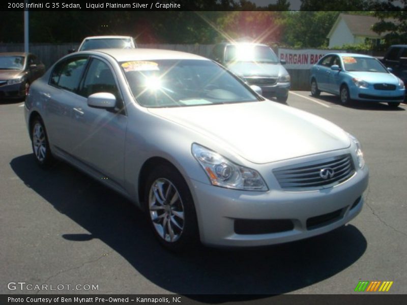 Liquid Platinum Silver / Graphite 2008 Infiniti G 35 Sedan