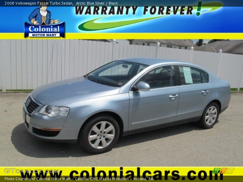 Arctic Blue Silver / Black 2008 Volkswagen Passat Turbo Sedan