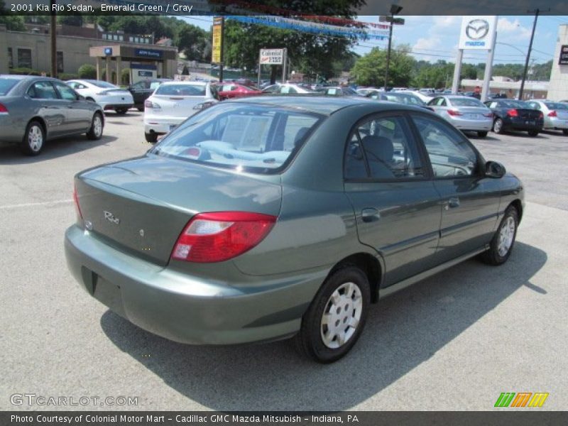 Emerald Green / Gray 2001 Kia Rio Sedan