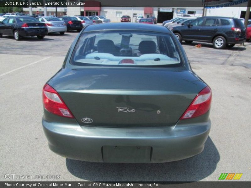 Emerald Green / Gray 2001 Kia Rio Sedan