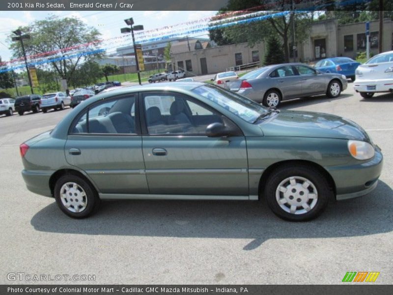Emerald Green / Gray 2001 Kia Rio Sedan
