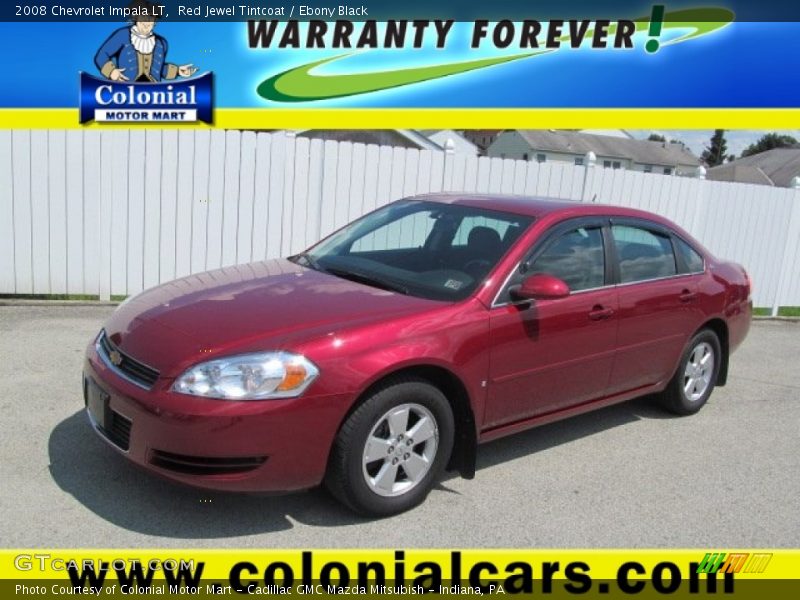 Red Jewel Tintcoat / Ebony Black 2008 Chevrolet Impala LT
