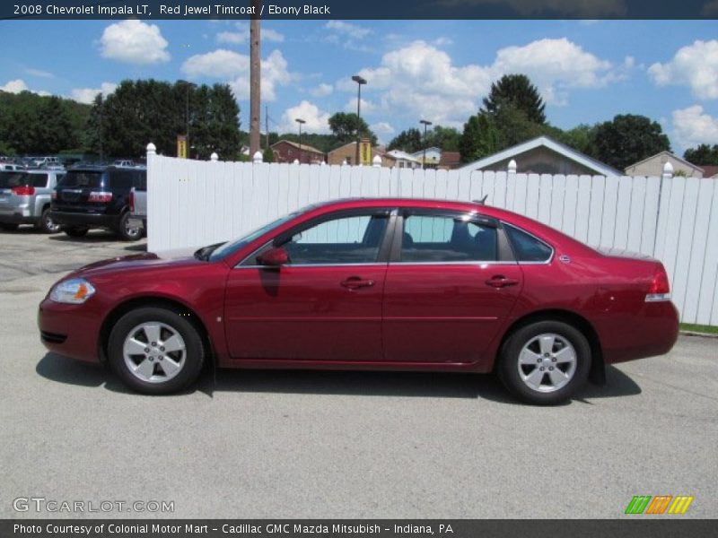 Red Jewel Tintcoat / Ebony Black 2008 Chevrolet Impala LT