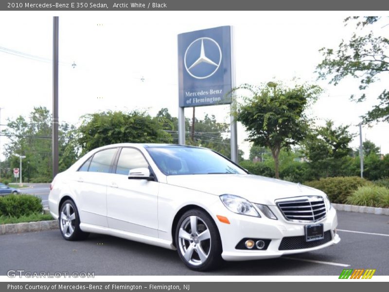 Arctic White / Black 2010 Mercedes-Benz E 350 Sedan