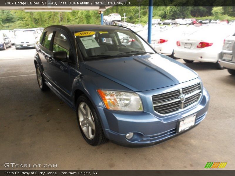 Steel Blue Metallic / Pastel Slate Gray/Blue 2007 Dodge Caliber R/T AWD
