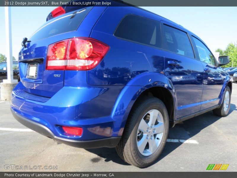 Blue Pearl / Black/Light Frost Beige 2012 Dodge Journey SXT