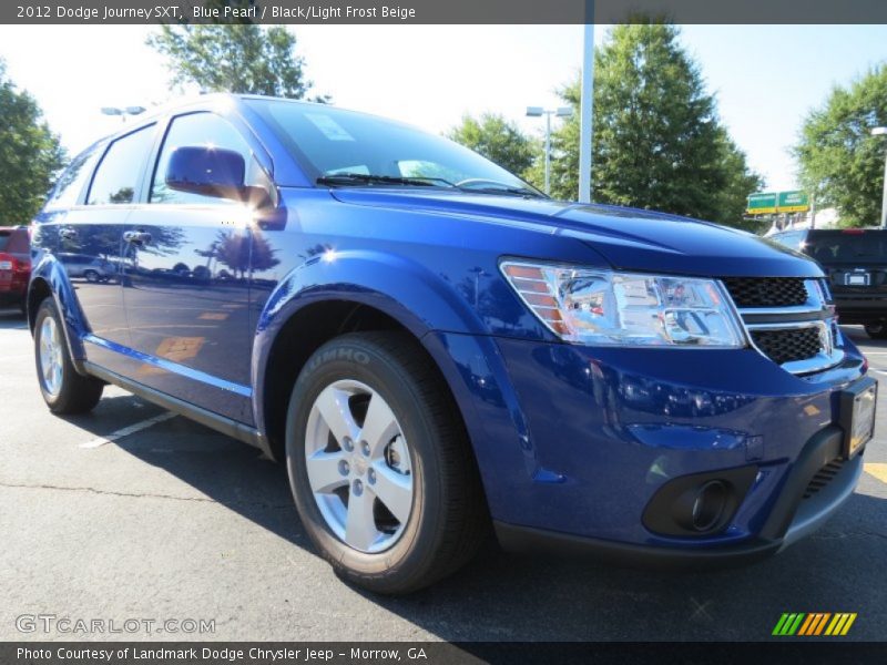 Blue Pearl / Black/Light Frost Beige 2012 Dodge Journey SXT