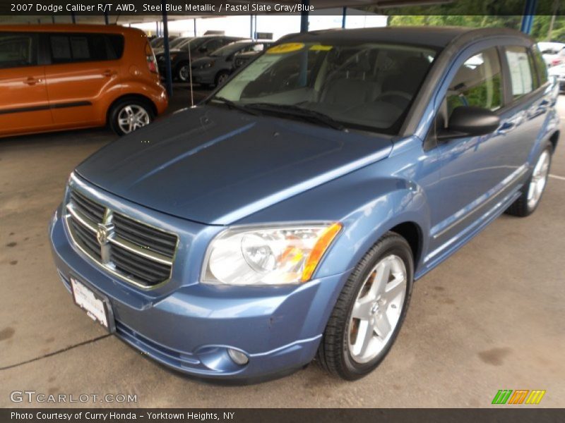 Steel Blue Metallic / Pastel Slate Gray/Blue 2007 Dodge Caliber R/T AWD