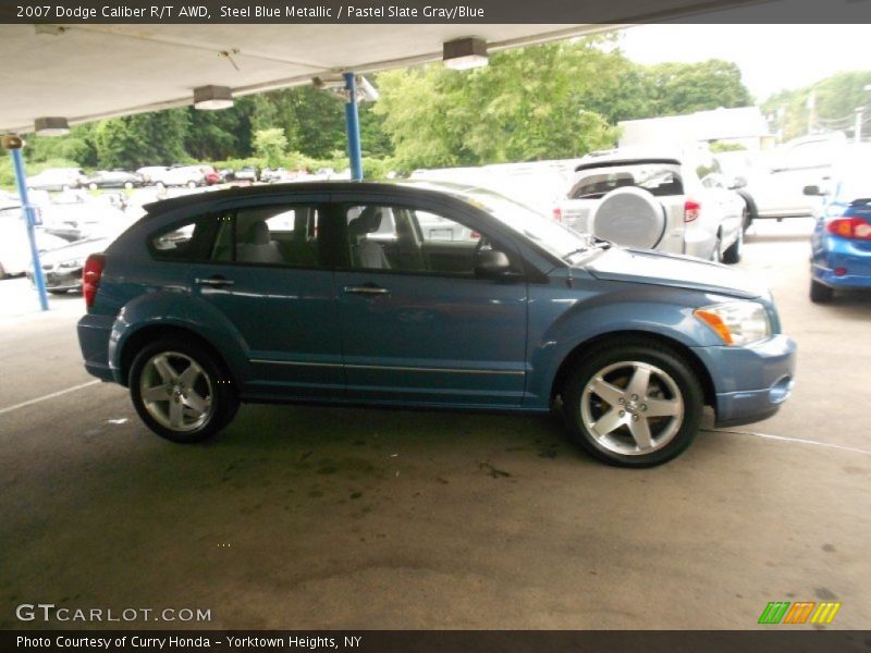 Steel Blue Metallic / Pastel Slate Gray/Blue 2007 Dodge Caliber R/T AWD