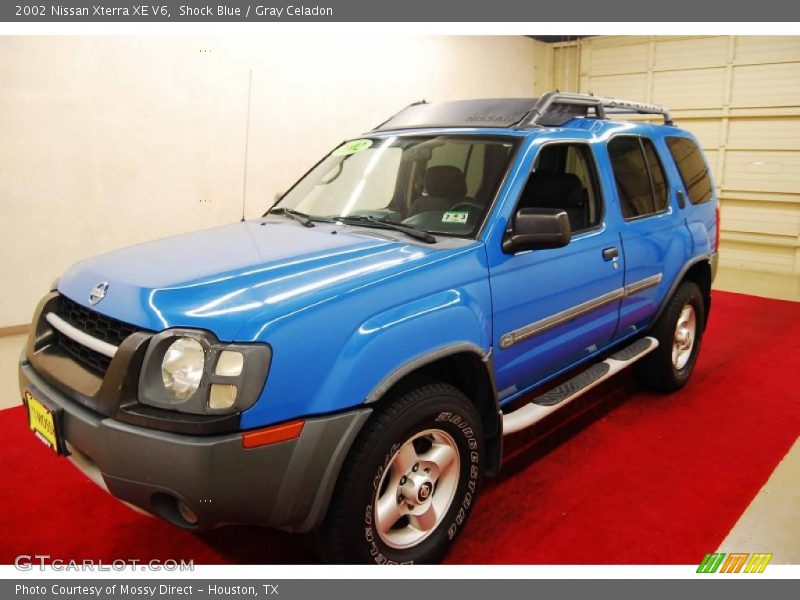 Shock Blue / Gray Celadon 2002 Nissan Xterra XE V6