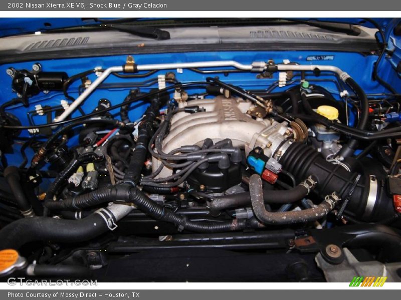 Shock Blue / Gray Celadon 2002 Nissan Xterra XE V6