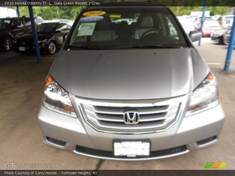Slate Green Metallic / Gray 2010 Honda Odyssey EX-L