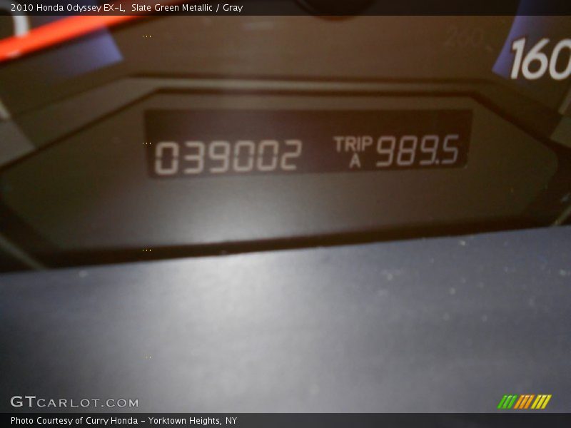 Slate Green Metallic / Gray 2010 Honda Odyssey EX-L