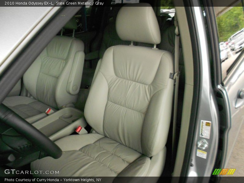 Slate Green Metallic / Gray 2010 Honda Odyssey EX-L