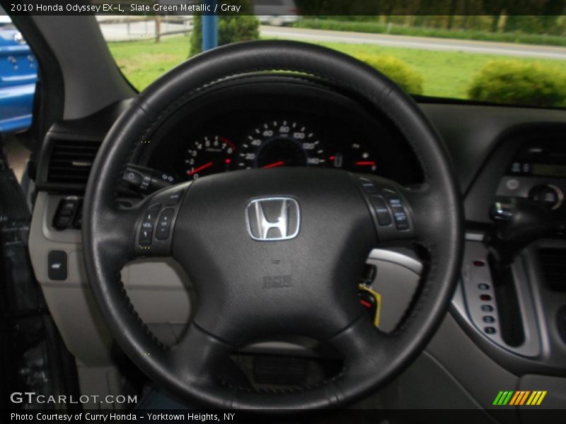 Slate Green Metallic / Gray 2010 Honda Odyssey EX-L