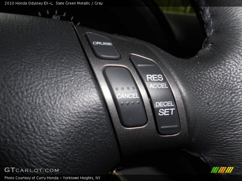 Slate Green Metallic / Gray 2010 Honda Odyssey EX-L