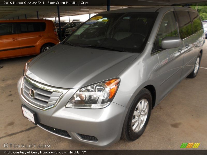 Slate Green Metallic / Gray 2010 Honda Odyssey EX-L