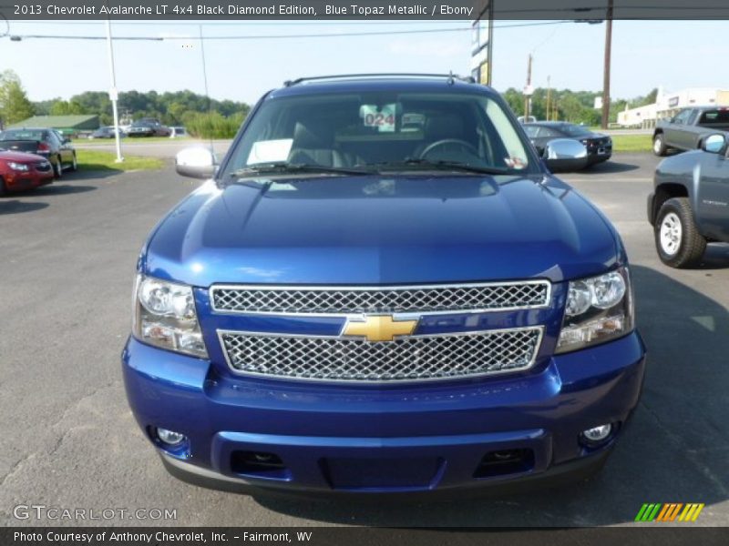 Blue Topaz Metallic / Ebony 2013 Chevrolet Avalanche LT 4x4 Black Diamond Edition