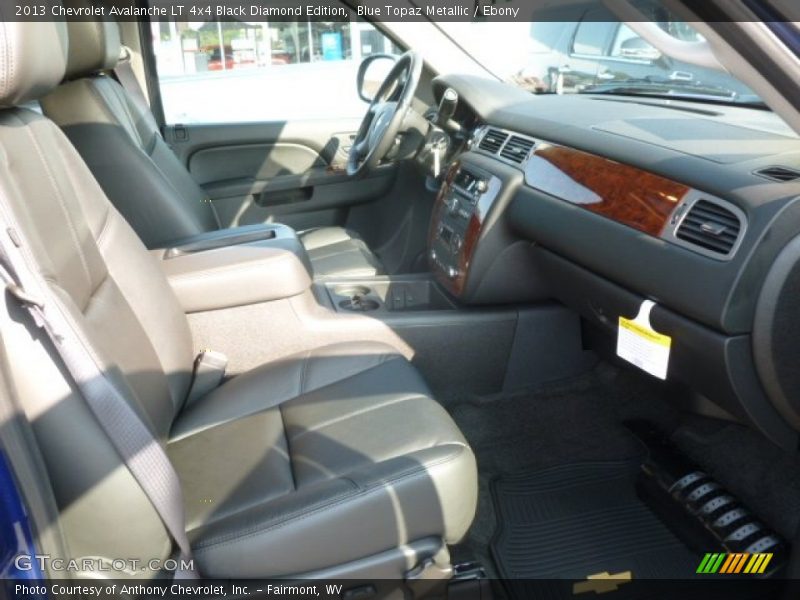 Blue Topaz Metallic / Ebony 2013 Chevrolet Avalanche LT 4x4 Black Diamond Edition