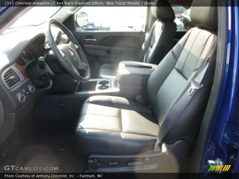 Blue Topaz Metallic / Ebony 2013 Chevrolet Avalanche LT 4x4 Black Diamond Edition