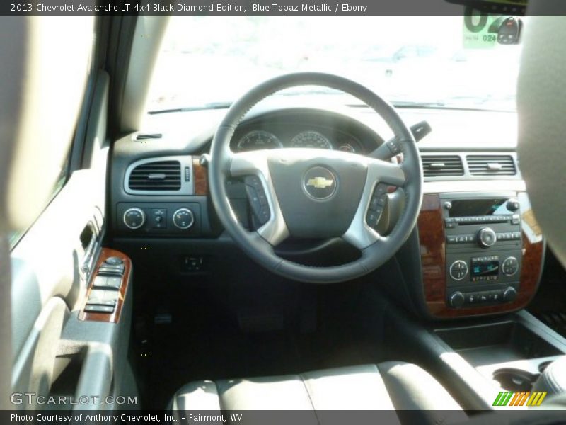 Blue Topaz Metallic / Ebony 2013 Chevrolet Avalanche LT 4x4 Black Diamond Edition