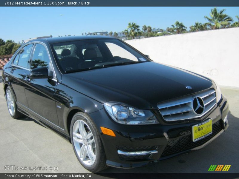 Black / Black 2012 Mercedes-Benz C 250 Sport