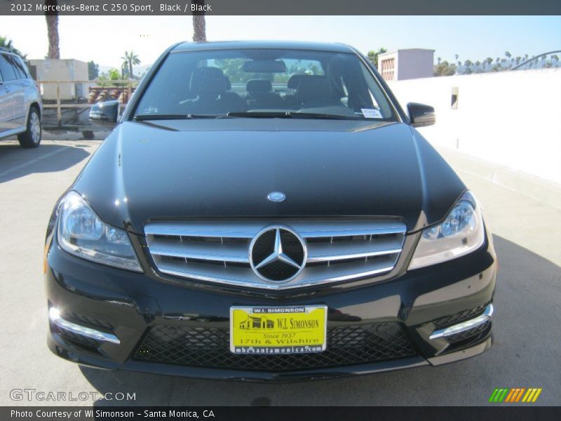 Black / Black 2012 Mercedes-Benz C 250 Sport