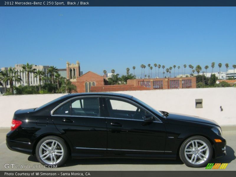 Black / Black 2012 Mercedes-Benz C 250 Sport