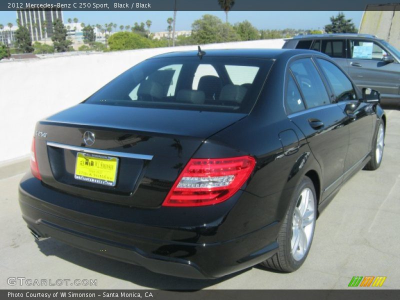 Black / Black 2012 Mercedes-Benz C 250 Sport