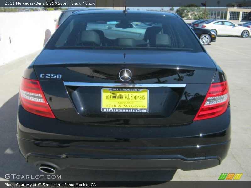 Black / Black 2012 Mercedes-Benz C 250 Sport