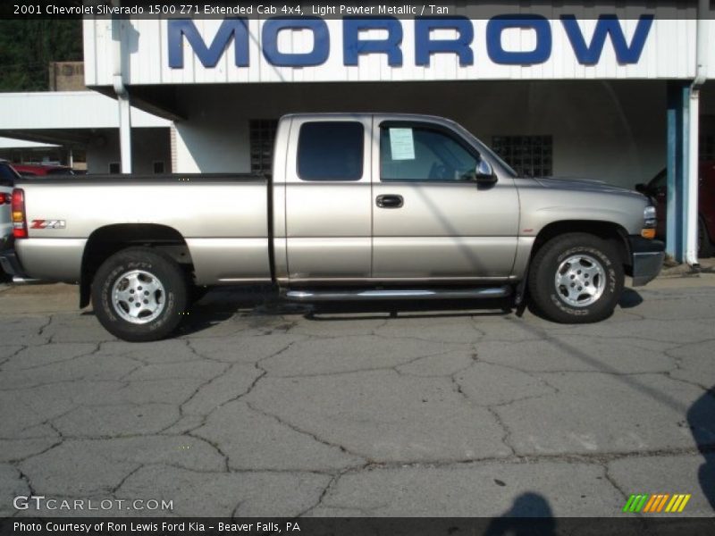 Light Pewter Metallic / Tan 2001 Chevrolet Silverado 1500 Z71 Extended Cab 4x4