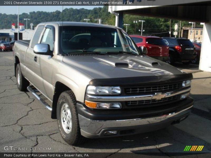 Light Pewter Metallic / Tan 2001 Chevrolet Silverado 1500 Z71 Extended Cab 4x4