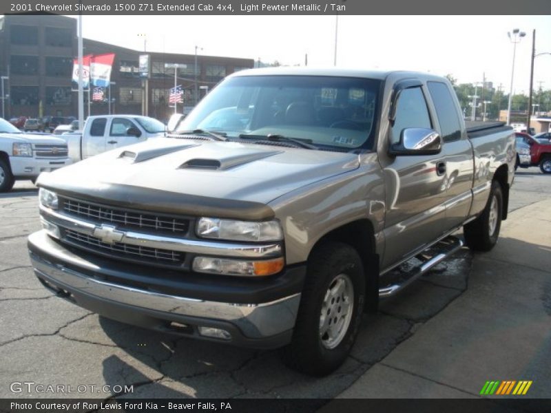 Light Pewter Metallic / Tan 2001 Chevrolet Silverado 1500 Z71 Extended Cab 4x4