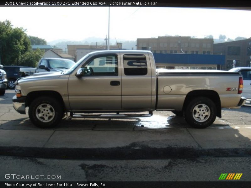 Light Pewter Metallic / Tan 2001 Chevrolet Silverado 1500 Z71 Extended Cab 4x4