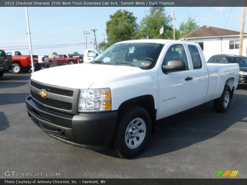 Summit White / Dark Titanium 2013 Chevrolet Silverado 1500 Work Truck Extended Cab 4x4